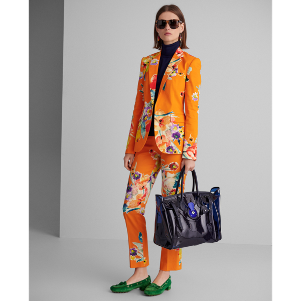 Bright Tangerine Multi Parker Floral Jacket Ralph Lauren Collection 3