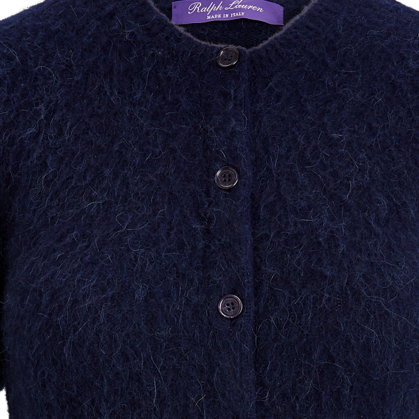 Lux Navy Knit Short-Sleeve Cardigan Ralph Lauren Collection 2