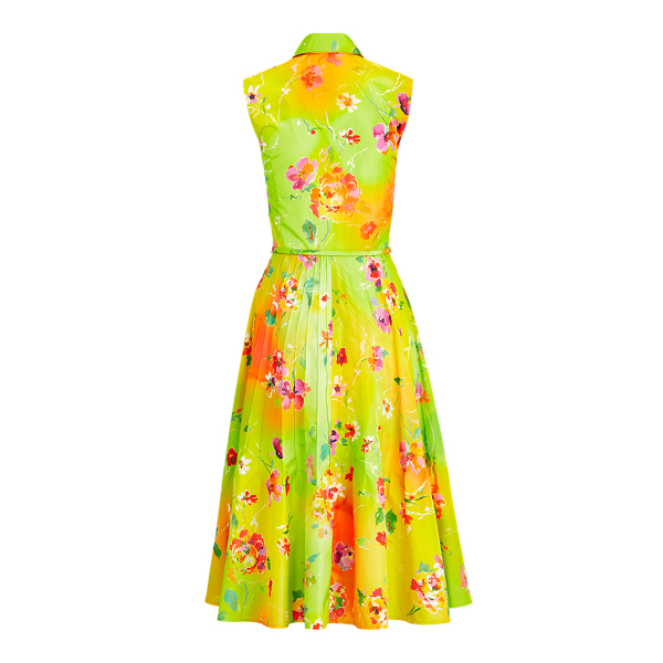 Yellow Multi Darcy Taffeta Shirtdress Ralph Lauren Collection 2