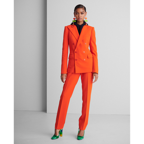 Tangerine Camden Wool Crepe Jacket Ralph Lauren Collection 3