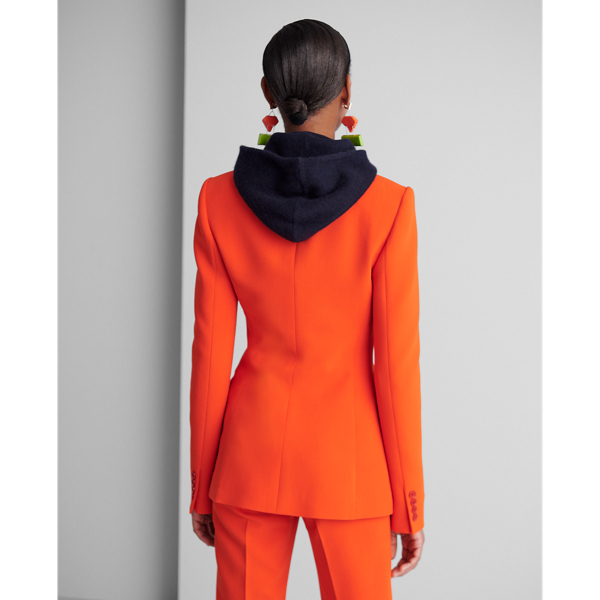 Tangerine Camden Wool Crepe Jacket Ralph Lauren Collection 5