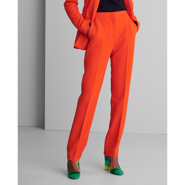 Tangerine Simone Wool Crepe Trouser Ralph Lauren Collection 3