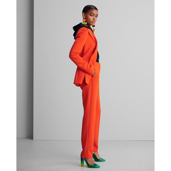Tangerine Simone Wool Crepe Trouser Ralph Lauren Collection 4