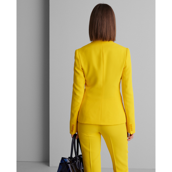 Yellow Asher Crepe Cady Jacket Ralph Lauren Collection 4