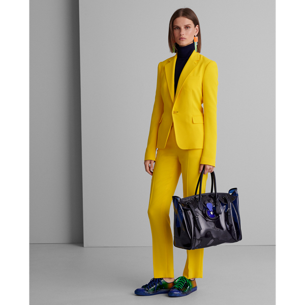 Yellow Asher Crepe Cady Jacket Ralph Lauren Collection 5
