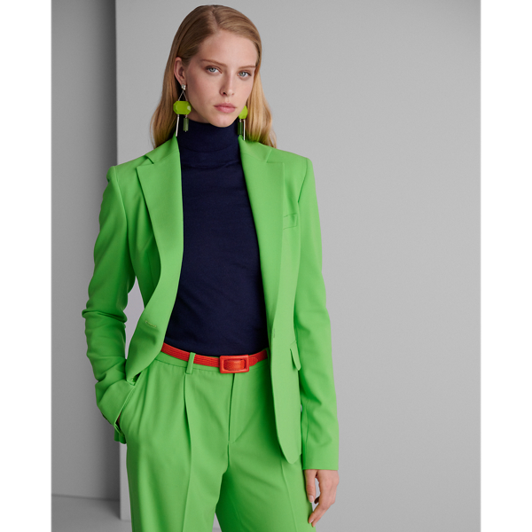 Lime Leander Wool Crepe Jacket Ralph Lauren Collection 4