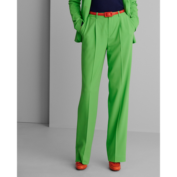 Lime Winnifred Wool Crepe Trouser Ralph Lauren Collection 3