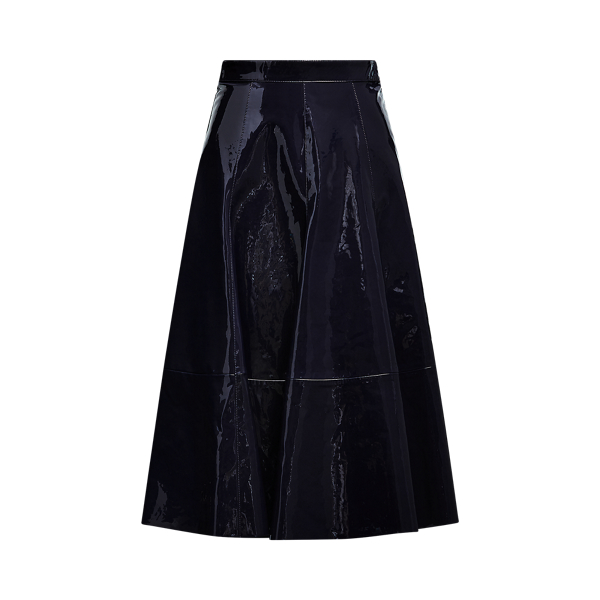 Jupe Clyde en cuir verni Ralph Lauren Collection en 1