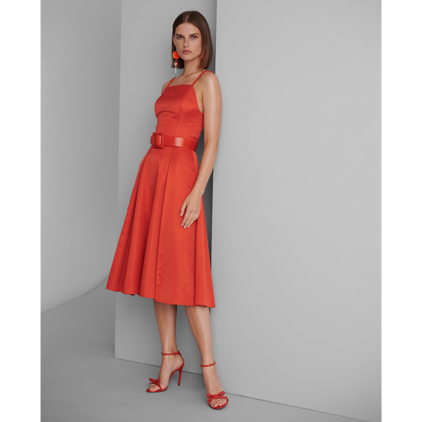 Mandarin Kyrah Silk Satin Dress Ralph Lauren Collection 3