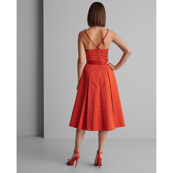 Mandarin Kyrah Silk Satin Dress Ralph Lauren Collection 5