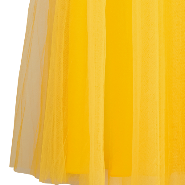 Yellow Trivelas Pleated Tulle Skirt Ralph Lauren Collection 6