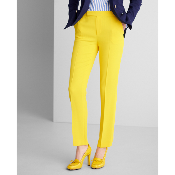 Yellow Seth Cropped Crepe Cady Trouser Ralph Lauren Collection 3