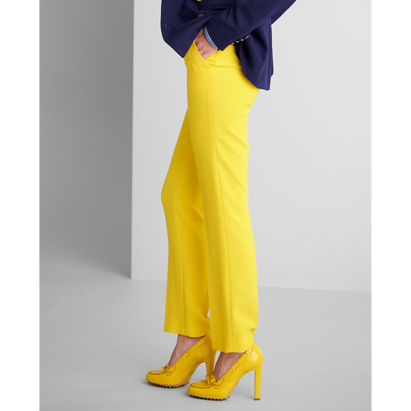 Yellow Seth Cropped Crepe Cady Trouser Ralph Lauren Collection 4