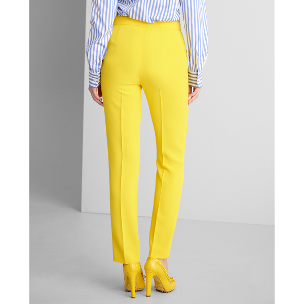 Yellow Seth Cropped Crepe Cady Trouser Ralph Lauren Collection 5