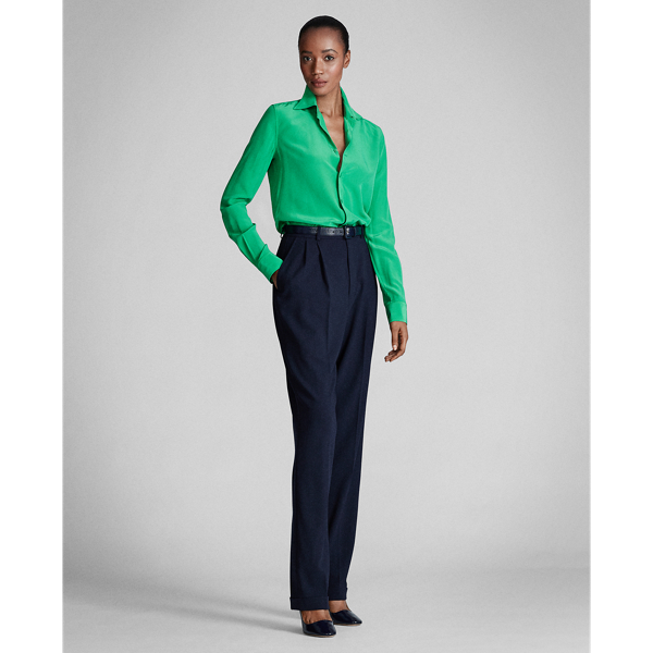 Spearmint Hailey Silk Shirt Ralph Lauren Collection 3
