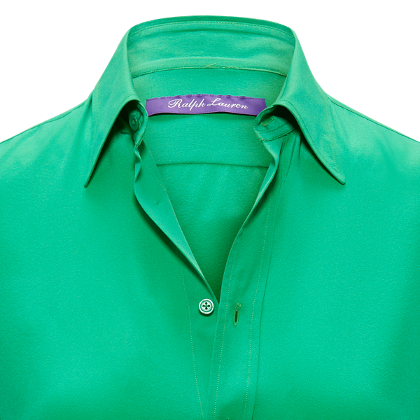 Spearmint Hailey Silk Shirt Ralph Lauren Collection 6