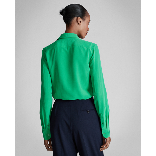 Spearmint Hailey Silk Shirt Ralph Lauren Collection 5