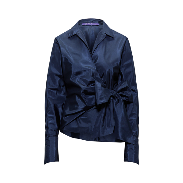 Alaina Taffeta Wrap Blouse Ralph Lauren Collection in 1