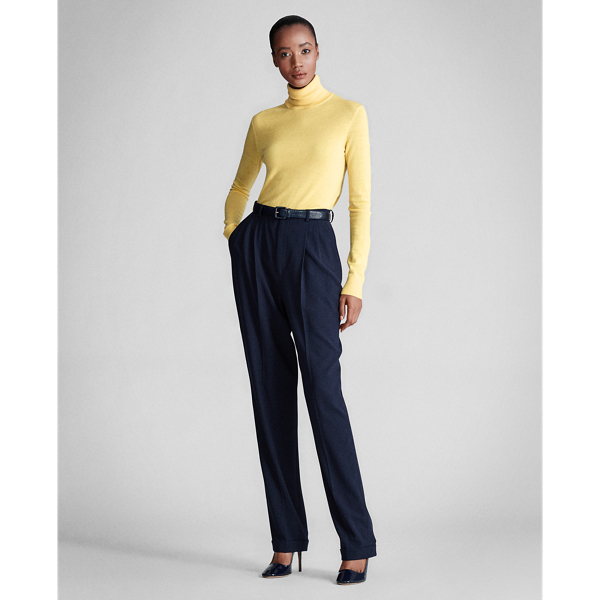 Pale Yellow Cashmere Roll Neck Jumper Ralph Lauren Collection 3