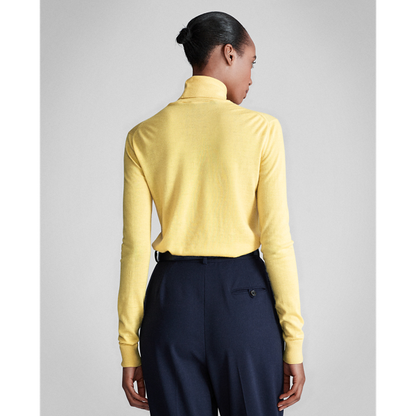 Pale Yellow Cashmere Roll Neck Jumper Ralph Lauren Collection 4