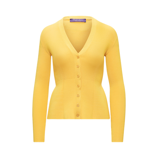 Silk Peplum Cardigan Ralph Lauren Collection 1