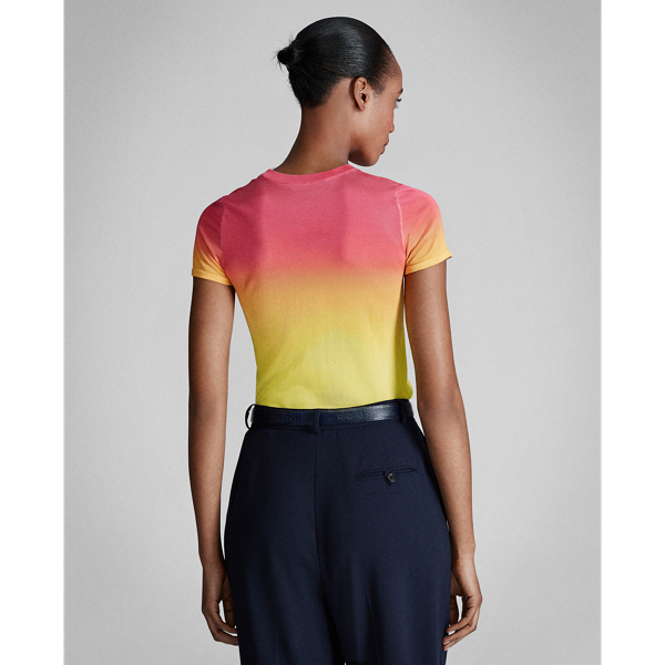 Ombre Multi Ombr&eacute; Silk Crewneck Shirt Ralph Lauren Collection 4