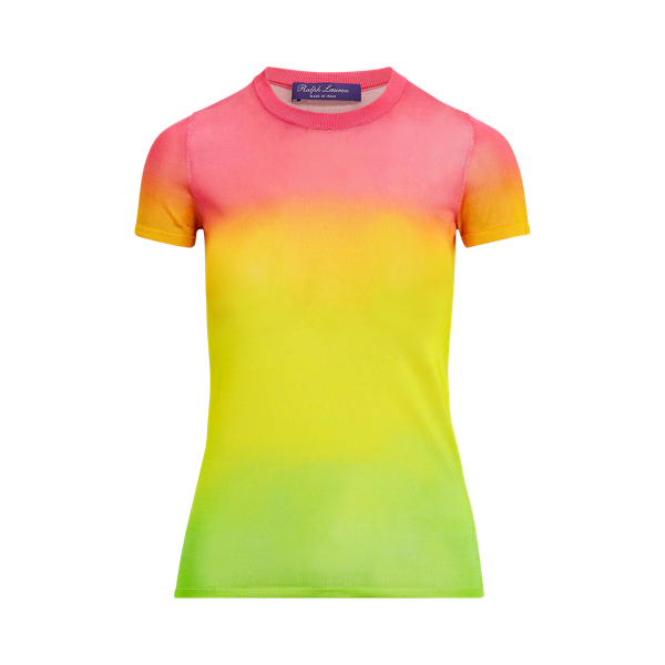 Ombr&eacute; Silk Crewneck Shirt Ralph Lauren Collection 1