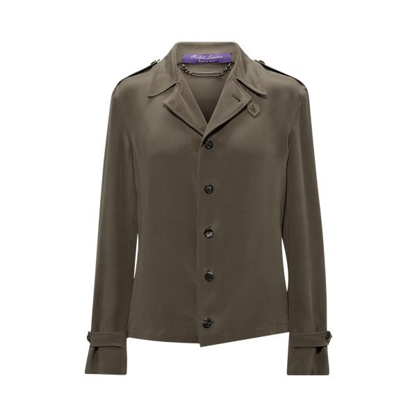 Ansley Silk Marocain Shirt Ralph Lauren Collection em 1