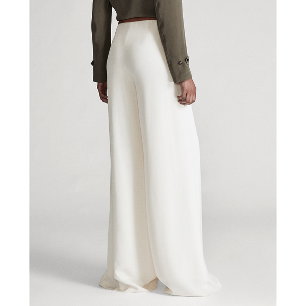 Lux Cream Daria Crepe Marocain Trouser Ralph Lauren Collection 4