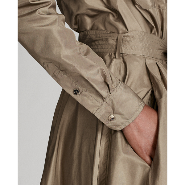 Military Green Cambria Silk Safari Shirtdress Ralph Lauren Collection 6