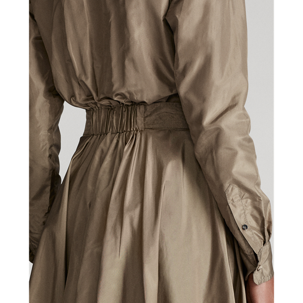 Military Green Cambria Silk Safari Shirtdress Ralph Lauren Collection 7
