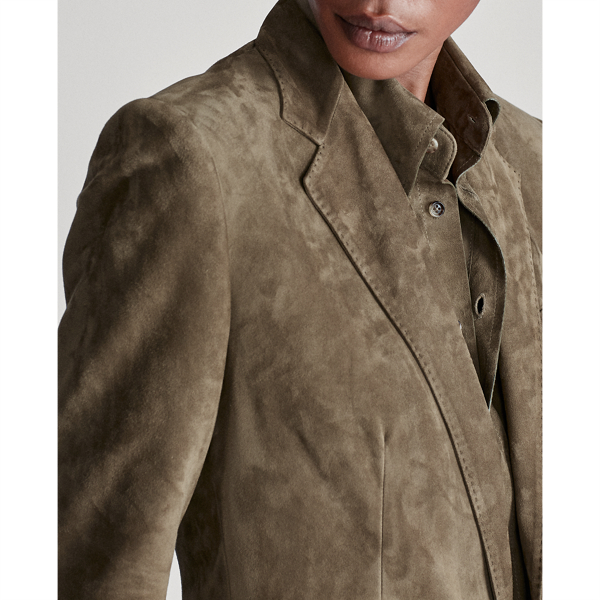 Olive Parker Lamb-Suede Jacket Ralph Lauren Collection 7