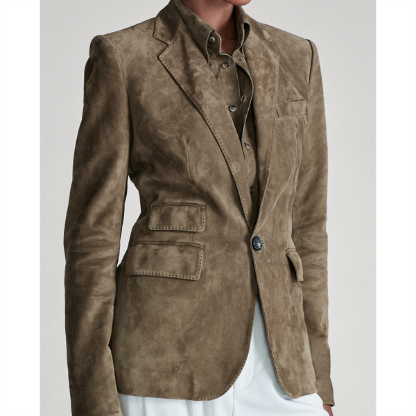 Olive Parker Lamb-Suede Jacket Ralph Lauren Collection 8