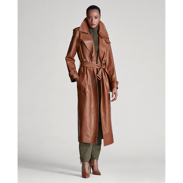 Saddle Callahan Lambskin Trench Coat Ralph Lauren Collection 4