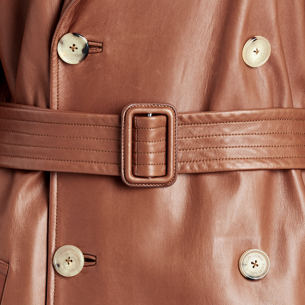 Saddle Callahan Lambskin Trench Coat Ralph Lauren Collection 8