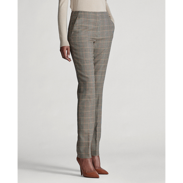 Multi Simone Glen Plaid Wool Trouser Ralph Lauren Collection 3