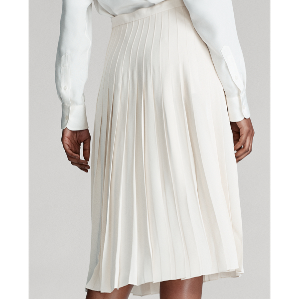Lux Cream Chelsey Crepe Skirt Ralph Lauren Collection 6