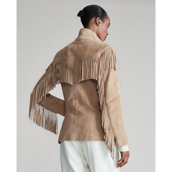 Icon Tan Bryleigh Lamb-Suede Jacket Ralph Lauren Collection 5