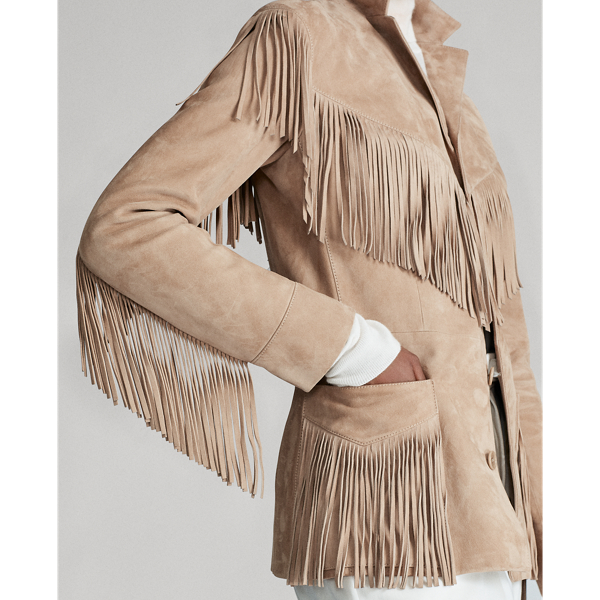 Icon Tan Bryleigh Lamb-Suede Jacket Ralph Lauren Collection 6