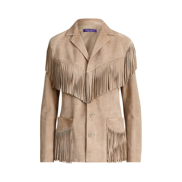 Icon Tan Bryleigh Lamb-Suede Jacket Ralph Lauren Collection 2