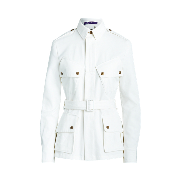 Cream Lydie Belted Canvas Jacket Ralph Lauren Collection 2