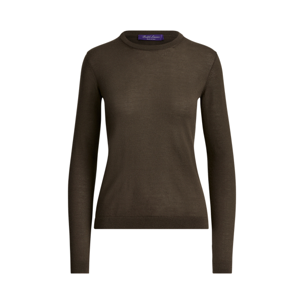 Olive Cashmere Crewneck Sweater Ralph Lauren Collection 2