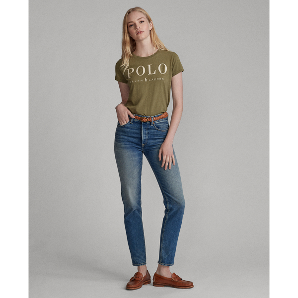 Basic Olive Polo Logo Cotton Crewneck Tee Polo Ralph Lauren 3