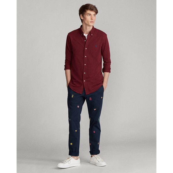Classic Wine Featherweight Mesh Shirt Polo Ralph Lauren 3