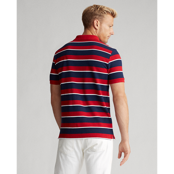 Ralph Red Multi Custom Slim Fit Mesh Polo Polo Ralph Lauren 4