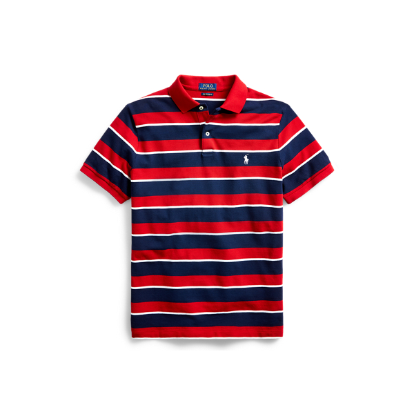 Ralph Red Multi Custom Slim Fit Mesh Polo Polo Ralph Lauren 2