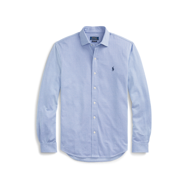 Slim Fit Herringbone-Knit Shirt Polo Ralph Lauren 1