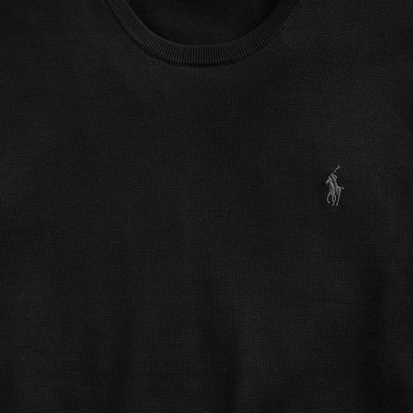 Black Cotton Crewneck Jumper Polo Ralph Lauren 7