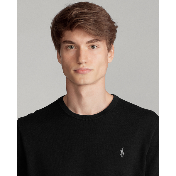Black Cotton Crewneck Jumper Polo Ralph Lauren 6