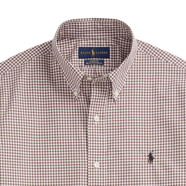 2365b Chestnut/White Classic Fit Poplin Shirt Polo Ralph Lauren 2